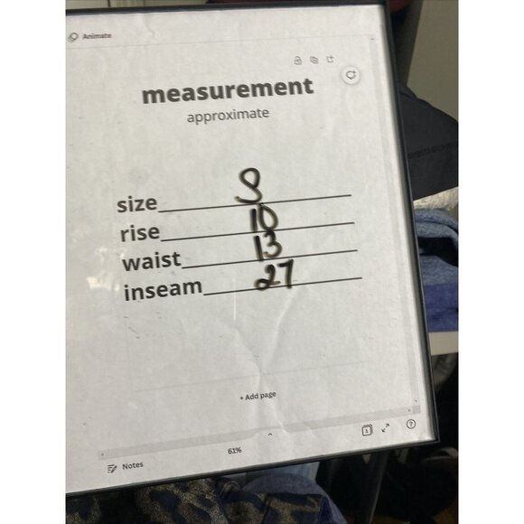 HUE Womens Indigo Floral Reversible High Waist Denim Skimmer Size Small‎ New - Picture 11 of 11